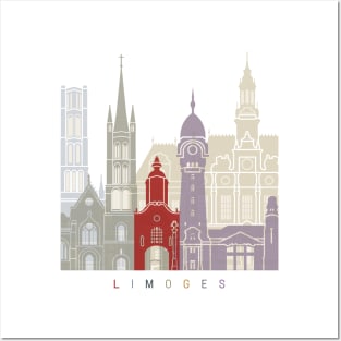 Limoges skyline poster Posters and Art